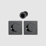 Hoppe Pocket door set M443 Polished Black