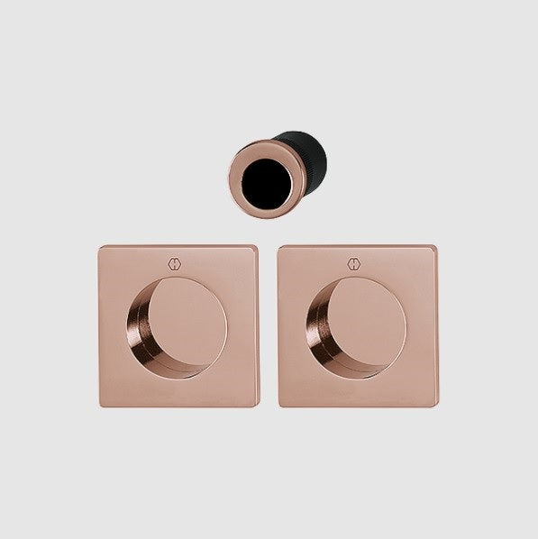 Hoppe Pocket door set M443 Copper/ polished