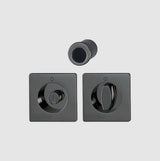 Hoppe Pocket door set - Emergency release / turn M443 Polished Black