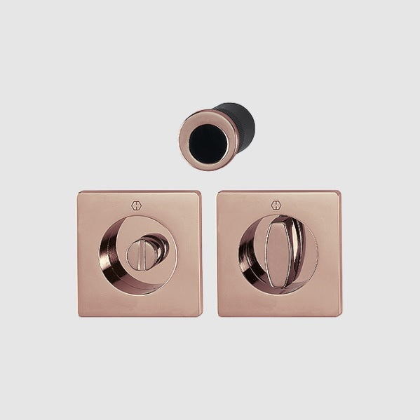 Hoppe Pocket door set - Emergency release / turn M443 Polished Copper