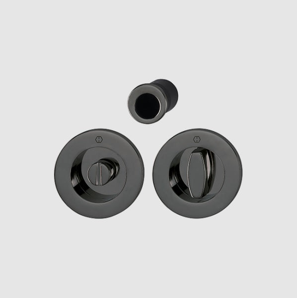 Hoppe Pocket door set - Emergency release / turn M471 Polished Black