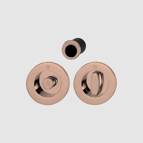 Hoppe Pocket door set - Emergency release / turn M471 Copper/ polished