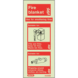 rainbow pp 564 photoluminescent fire blanket fire extinguisher identification sign