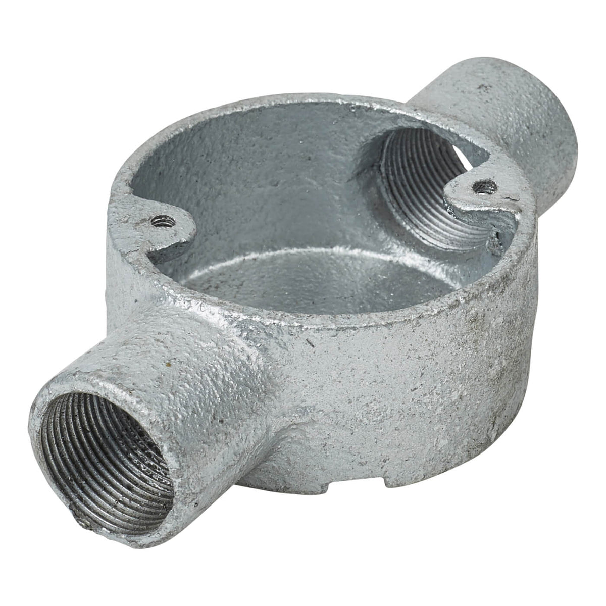 CSS BOX25THRU Conduit 25mm Galvanised Through Box