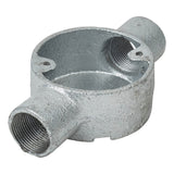 CSS BOX25THRU Conduit 25mm Galvanised Through Box