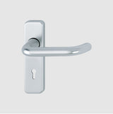 Hoppe Paris AR200S/12 aluminium Silver handle set on short backplate for interior doors