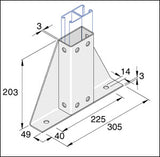 Atkore Flytec FB64 150X100 Gusset Bend 45° Top LI