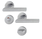 Hoppe Secusan Amsterdam lever on rose complete with bathroom turn red// white indicator