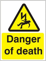 rainbow wae03w danger of death sign