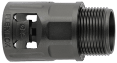 Flexicon FLK20-M20B Flexilok Type FLK Black Fast Fit Nylon Straight Fixed External Thread Connector For Non-Metallic Flexible Conduit IP66 M20 20mm