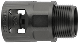 Flexicon FLK20-M20B Flexilok Type FLK Black Fast Fit Nylon Straight Fixed External Thread Connector For Non-Metallic Flexible Conduit IP66 M20 20mm