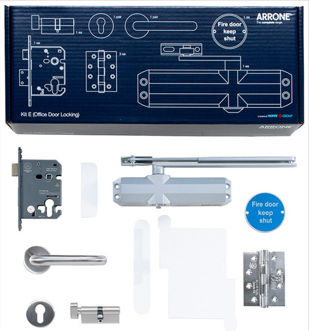 Hoppe Arrone Fire Door Hardware Kit E - Office Door Locking