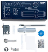 Hoppe Arrone Fire Door Hardware Kit E - Office Door Locking