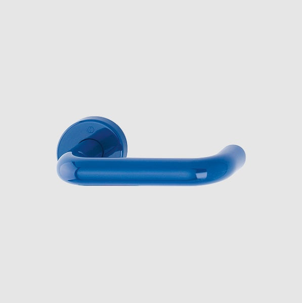 Hoppe Paris AR600/20-CO Steel Core Lever on 8mm Rose - Cobalt Blue