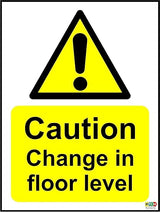 Rainbow Wac94W Caution Change Floor Level Sign
