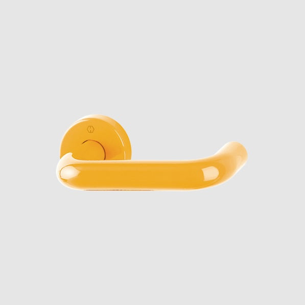 Hoppe Paris AR600/20-Y Steel Core Lever on 8mm Rose - Golden Yellow