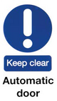 Hoppe Arrone AR/E-ADKC-SIGN Automatic Door Keep Clear Sign