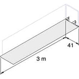 Unistrut P1184-PB Black PVC enclosure strip cover 2m In a Pack of 4