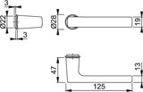Hoppe M1643/845 Dallas Handle Sets for Interior door