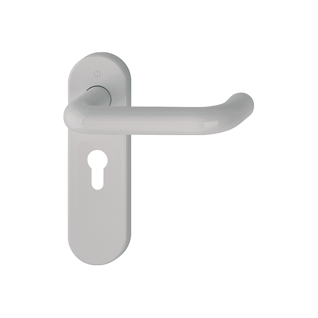Hoppe K138/353K (AR600/23) Paris Handle Sets Euro 47.6mm Centers On Radius Plate