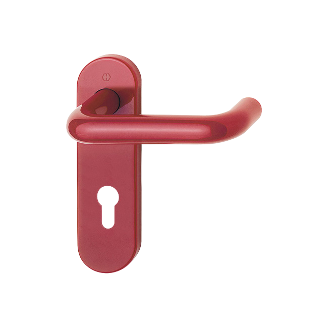 Hoppe K138/353K (AR600/23-72) Paris Handle Sets Euro 72mm Centers On Radius Plate