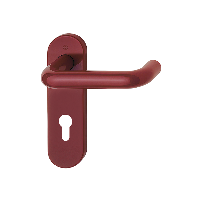 Hoppe K138/353K (AR600/23-72) Paris Handle Sets Euro 72mm Centers On Radius Plate