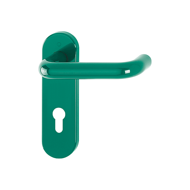 Hoppe K138/353K (AR600/23-72) Paris Handle Sets Euro 72mm Centers On Radius Plate