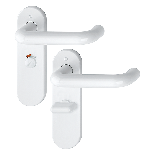 Hoppe K138/353K (AR600/25) Paris Handle Sets Bathroom 57mm Centers On Radius Plate