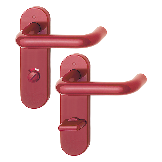 Hoppe K138/353K (AR600/23-78) Paris Handle Sets Euro 72mm Centers On Radius Plate