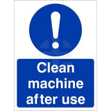 Rainbow MAG.25W Clean Machine After use Sign
