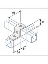 Unistrut P1045 3-Hole Z Shape Channel Bracket Hot Dip Galvanised