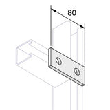 Unistrut P1065 Flat Plate Channel Support Bracket 2 Hole Hot Dip Galvanised