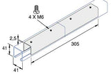 Unistrut P1218 Internal Channel Couplers 305mm - 41x41 Pre-Galvanised
