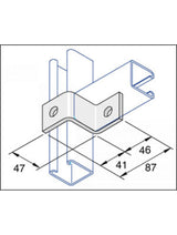 Unistrut P1347 2-Hole Z Shape Channel Bracket Hot Dip Galvanised