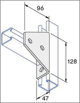 Unistrut P1727 90 Degree Angle Bracket 5 Hole Hot Dip Galvanised