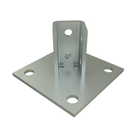 Unistrut P2072A Double Fix 2-Hole Channel Base Floor Bracket Fittings 41x41 Hot Dip Galvanised