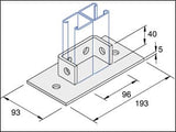 Unistrut P2073 Double Channel Base Floor Bracket Fittings Hot Dip Galvanised