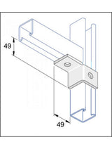 Unistrut P2341L 90 Degree Left Hand Wing Angle Brack Hot Dip Galvanised