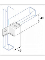 Unistrut P2341R 90 Degree Right Hand Wing Angle Brack Hot Dip Galvanised
