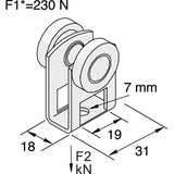 Unistrut P2749 2 Wheel Steel Trolley