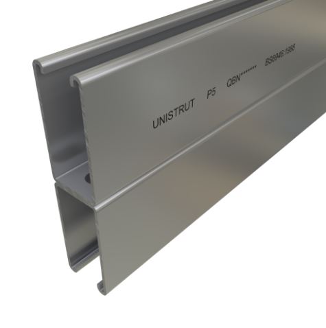 Unistrut P5001T 41x165 Back to Back Slotted Pre-Galvanised Channel 6m