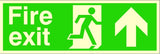 Rainbow PP05 Photoluminescent Fire Exit Arrow Up 300x100mm