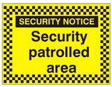 Rainbow SN.05C Security Patrolled Area Sign 400x300mm