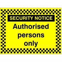 Rainbow SN.11C Authorised Persons Only Sign