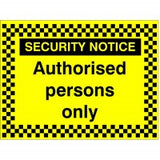 Rainbow SN.11C Authorised Persons Only Sign