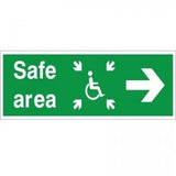 rainbow fer07l refuge safe area arrow right sign