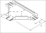 Unistrut TUMT600HG Medium Duty Cable Tray Equal Tee 600MM Hot Dip Galvanised (TUMT600HG)
