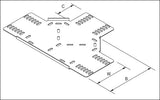 Unistrut TULT150HG Light Duty Cable Tray Equal Tee 150MM Hot Dip Galvanised (TULT150HG)