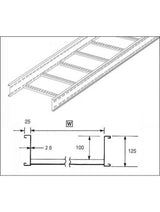 Unistrut U12L3300H U12 Cable Ladder 125mm Ladder 300mm x 3M Hot Dipped Galvanised
