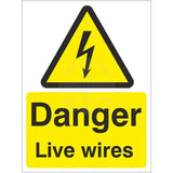 Rainbow WAE.12W Danger Live Wires Sign - 150x200
